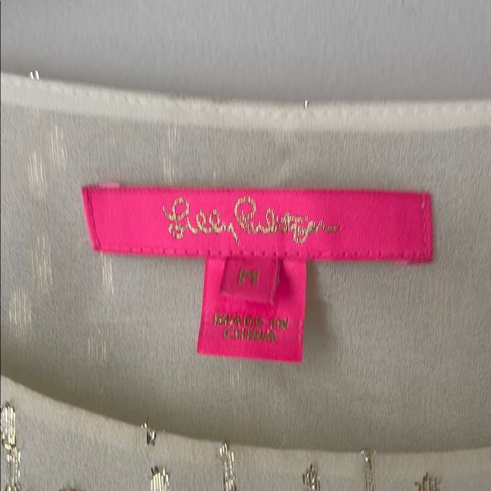 Lilly Pulitzer Idina Long Sleeve Silk Top View 2